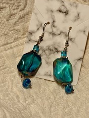 Woman’s Hand Crafted Earrings By Earth Dreams Sterling Silver 1.5 Inch