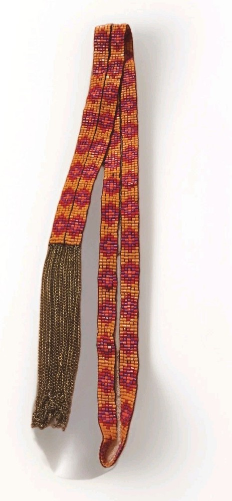 Vintage Hoichol Beaded Native American Metal Fridge Laret By Sundance FreeShip!