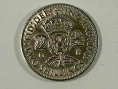 British Two Shilling Coin Ring – Handmade England UK Vintage Coin Jewelry Gift