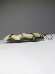 OOAK Wired Wrapped Carved Pendant ~ 3 1/4” ~ Snake Fetish Artisan Design