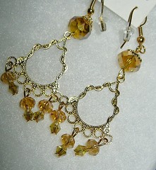 «1-OF-A-KIND PIERCED EARRINGS» MADE IN USA BY T. BURKE DESIGNS» W/A. B. BEADS!