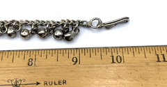 Vintage Metal Belly Dancer Bell Anklet Silver Tone Tribal Jewelry