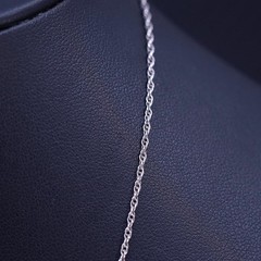 18” 1mm, vintage Italian sterling silver 925 Singapore rope chain necklace