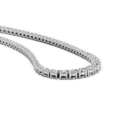 15 Ct Round Cut Diamond Tennis Necklace VS1 D-F White Gold 14k