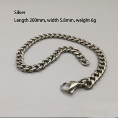 All Titanium Men/Women Bracelet Anti-Allergy Anti-Rust Chain Titanium Wristband
