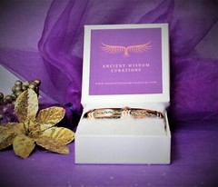 Cuff Bracelet/Copper and Black Leather-Handmade- Gift Box/Free Shipping-BL0107-