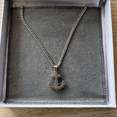 Stainless Steel Anchor Pendant with Chain
