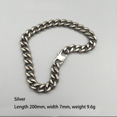 All Titanium Men/Women Bracelet Anti-Allergy Anti-Rust Chain Titanium Wristband