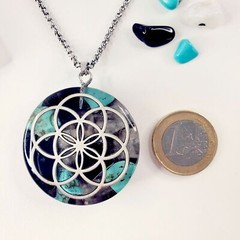 Seed of Life Custom Orgonite Energy Generator Pendant EMF Protection Necklace
