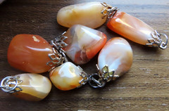 Natural Jasper Pendant Reddish, White, Brown