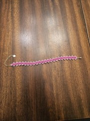 Pink Handmade Seed Bead Bracelet