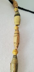 Recycled Paper Bead Necklace Handmade in Uganda 30″ Ethnic Bohemian