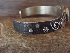 Navajo Indian Sterling Silver Turquoise Bracelet by Emerson Thompson