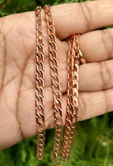 6 inch Pure Copper CURB CUBAN Chain Bracelet, Healing Copper Jewelry, Spiritual
