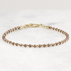 2mm Tiny Scapolite Bracelet – Minimal 14k Gold Filled