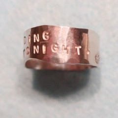 «Stars are Hiding Tonight» Sterling Ring; Size 8; Made in USA by Peggy Johnson