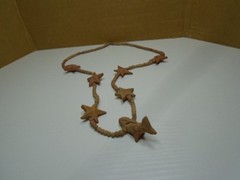 HANDMADE TERRA COTA FISH AND STARS BEADED 12″ NECKLACE UNBRANDED (MF1402)