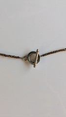 Handmade Unique Beaded Necklace 33″, Copper Brown Burgundy Peach, Beautiful!