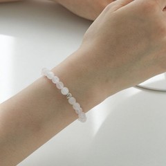 AA Rose Quartz Bracelet 6mm Silver Aurora Ball Healing Crystal Love Energy Gift