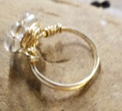 Pools of Lights Quartz Ring Byzantine style flower custom any size Silverp Goldp