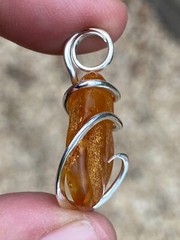 16.10ct Amber Baltic Russia Tumbled in Forged Sterling Silver Pendant Total Wt