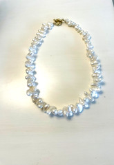 Biwa Stick Pearl Necklace Handmade USA New with Tag