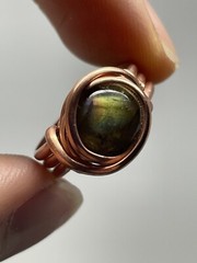 Labradorite Elegant Copper RING Size 6.0 ONLY Artisan-crafted Polished P1