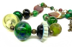 Handmade Artisan Necklace from Handmade Lampwork Glass Beads Brand Tamara Yarilo
