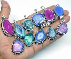 Buy Solar Quartz Gemstone 925 Sterling Silver Plated 1Pcs Pendant Jewelry Gift