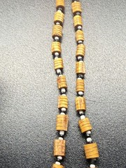 Wooden Safari Jungle Animal Bead Necklace – Hand Carved Folk Art Tribal Boho 30”
