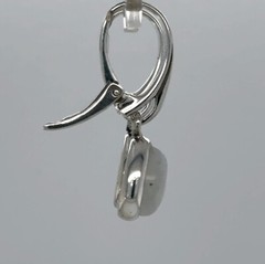 Rainbow MOONSTONE Teardrop / Pear Earrings Leverback – 925 STERLING SILVER #4e