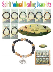 Spirit Animals Charm Healing Lava Diffuser Bracelet Gemstone Shinegelia