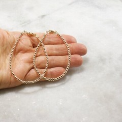 14k Gold Filled Bead Bracelet, 2.0mm, 2.5mm, 6, 7, 8 inch