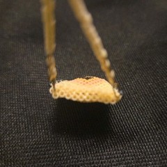 Handwoven Beaded Talisman Necklace-Seed Bead Amulet Pendant w/ Pearl Accents