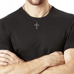 S.oliver Jewel Men’s Necklace Carbon Stainless Steel 2022635 Cross
