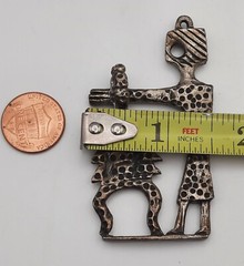 Brutalist Modernist Pendant 31g Sterling Unsigned Aharon Bezalel Sculptural