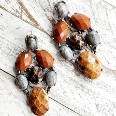 Chicos Chunky Dangle Earrings 3″