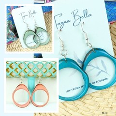 LOT of 3 TAGUA EARRINGS natural tagua statement jewelry Unique Gift Ecuador 41