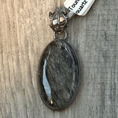 925 Sterling Silver & Rutile Quartz Pendant Top