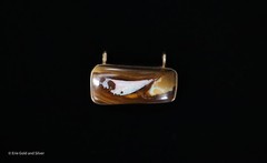 Pat Patterson 14K Yellow Gold 25x12mm Boulder Opal Slider Pendant – RARE!