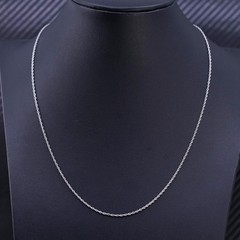 16+2” 1mm, vintage Baroni sterling silver 925 circle chain necklace
