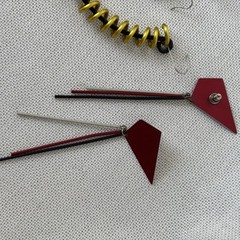Set Of 4 Pairs Of Aluminum Dangle Earrings Artisan Made 1980’s