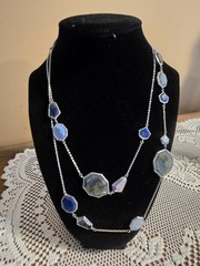SILPADA «Lapis of Luxury» Necklace. N3093 Labradorite, Glass & Chalcedony