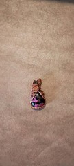 Artisan Wire Wrapped Copper Pendant Pink Dahlia Turquoise Carnelian Statement