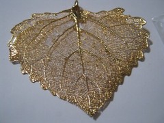 24K Gold Dipped Leaf Pendant 3 1/4″ by 3 7/8″ Compare @ $49