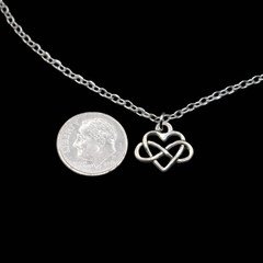 Surgical Stainless Steel Forever Heart Charm Necklace – Diamond‑Cut Rolo Chain