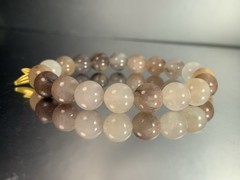10mm Natural Golden Silk Jade Bracelet/ balance/ luck