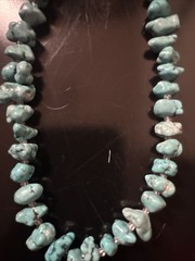 Block Turquoise Howlite Necklace