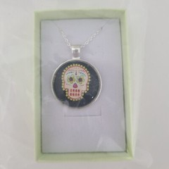 Sugar Skull Halloween Necklace