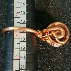 unique hand crafted mood ring w copper boost psychic healing energy size 7.75